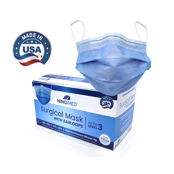 Disposable 3 Ply Class 1 Medical Face Mask Box 50